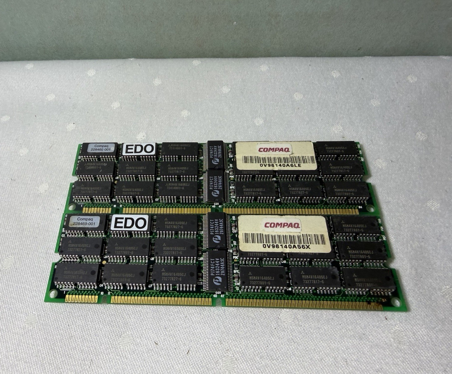 Lot 2 Compaq EDO 72-Pin DIMM Memory Modules Vintage RAM Untested