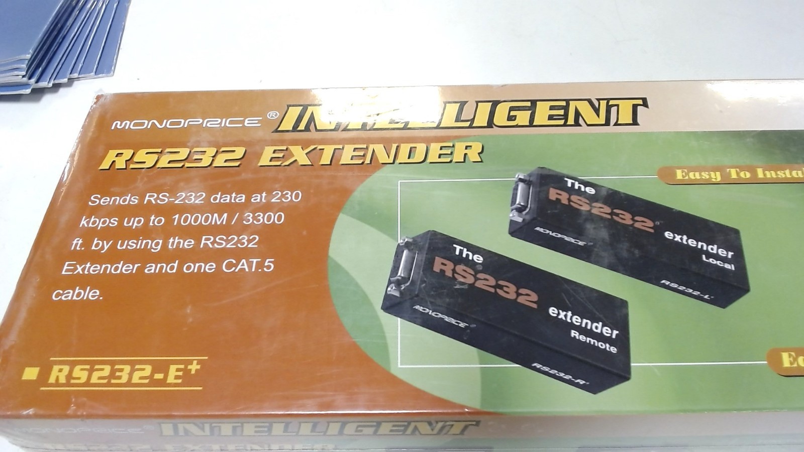 NEW Monoprice Intelligent RS232 Serial Data Extender RS232-E+ -NEW