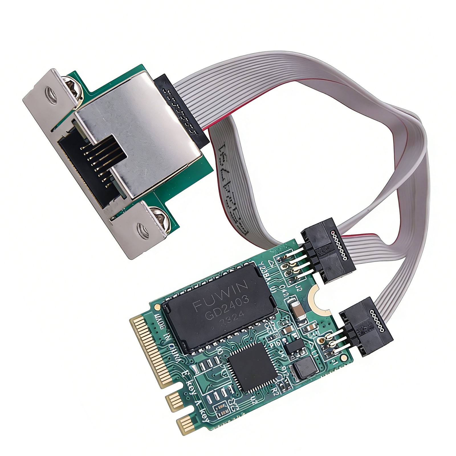 1 PC M.2 Key A+E 2.5G Gigabit RTL8125B RJ45 Ethernet Network Lan Card Chipset