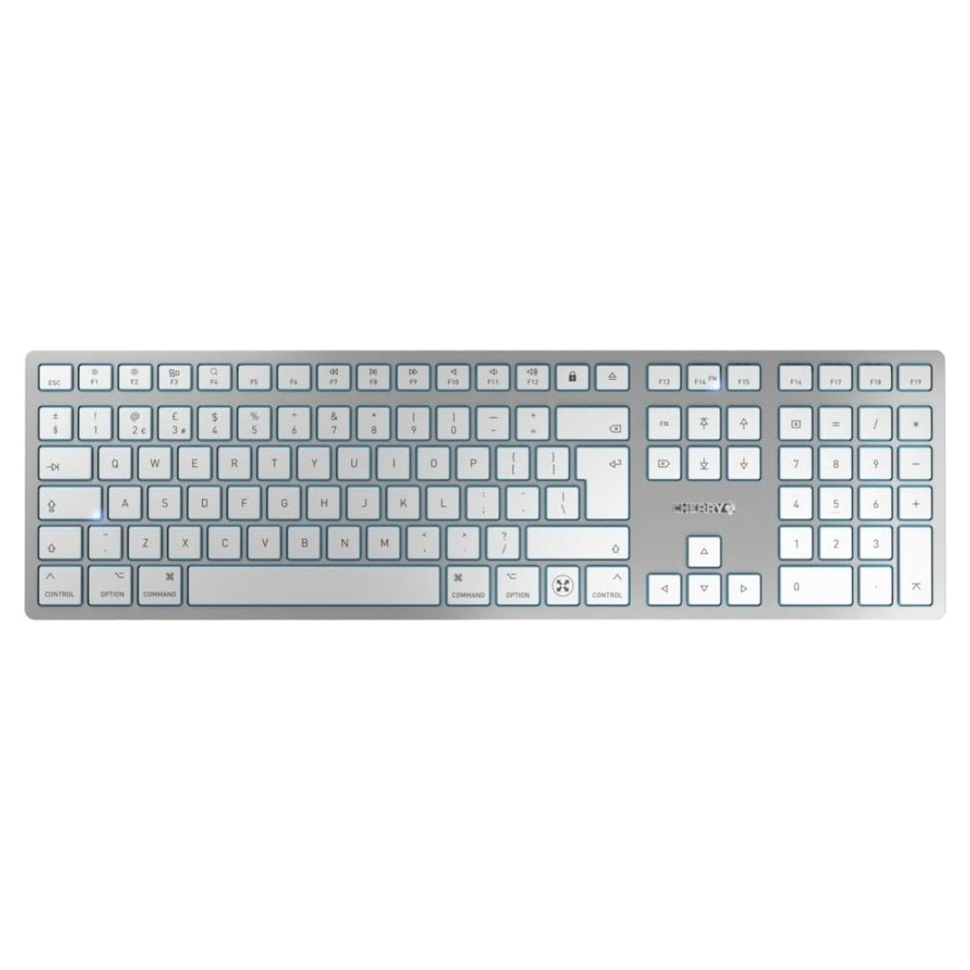 Cherry KW 9100 Slim Mac Wireless Keyboard QWERTY Bluetooth 2.4 GHz RF Flat Keys