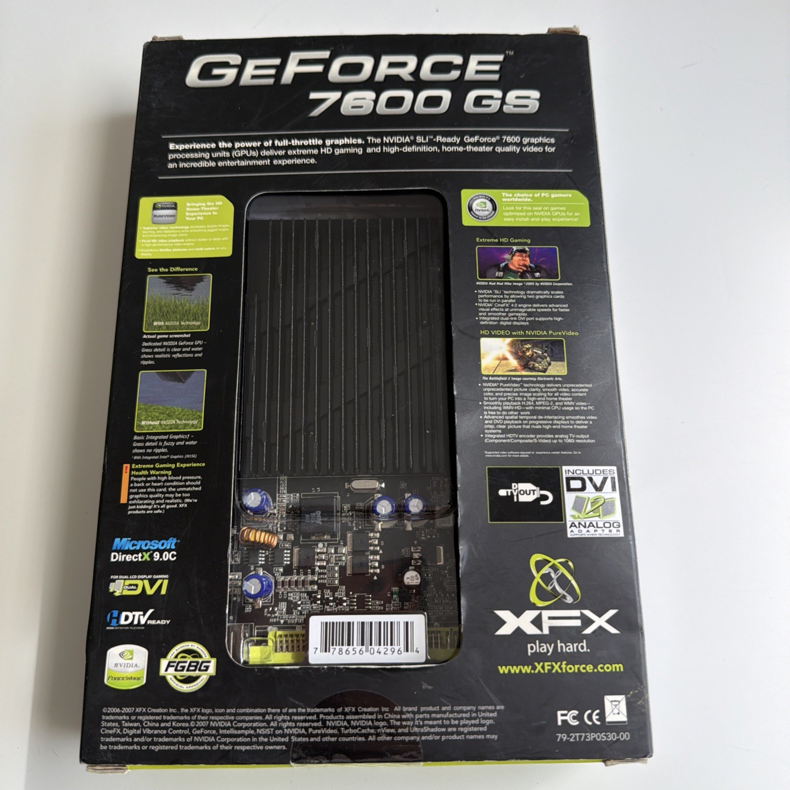 XFX MSI Nvidia 7600GS 512MB PCI-e DVI Video Card PV-T73P-YDJ3 New