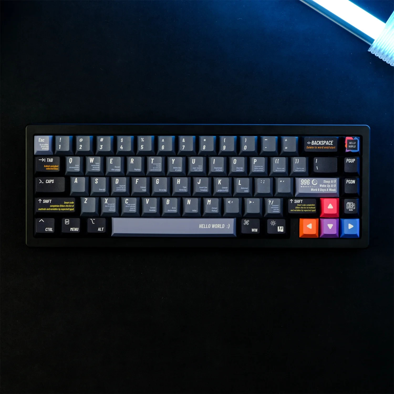 129 Keys Programmer PBT Keycaps Cherry Profile for MX Mechanical Keyboard