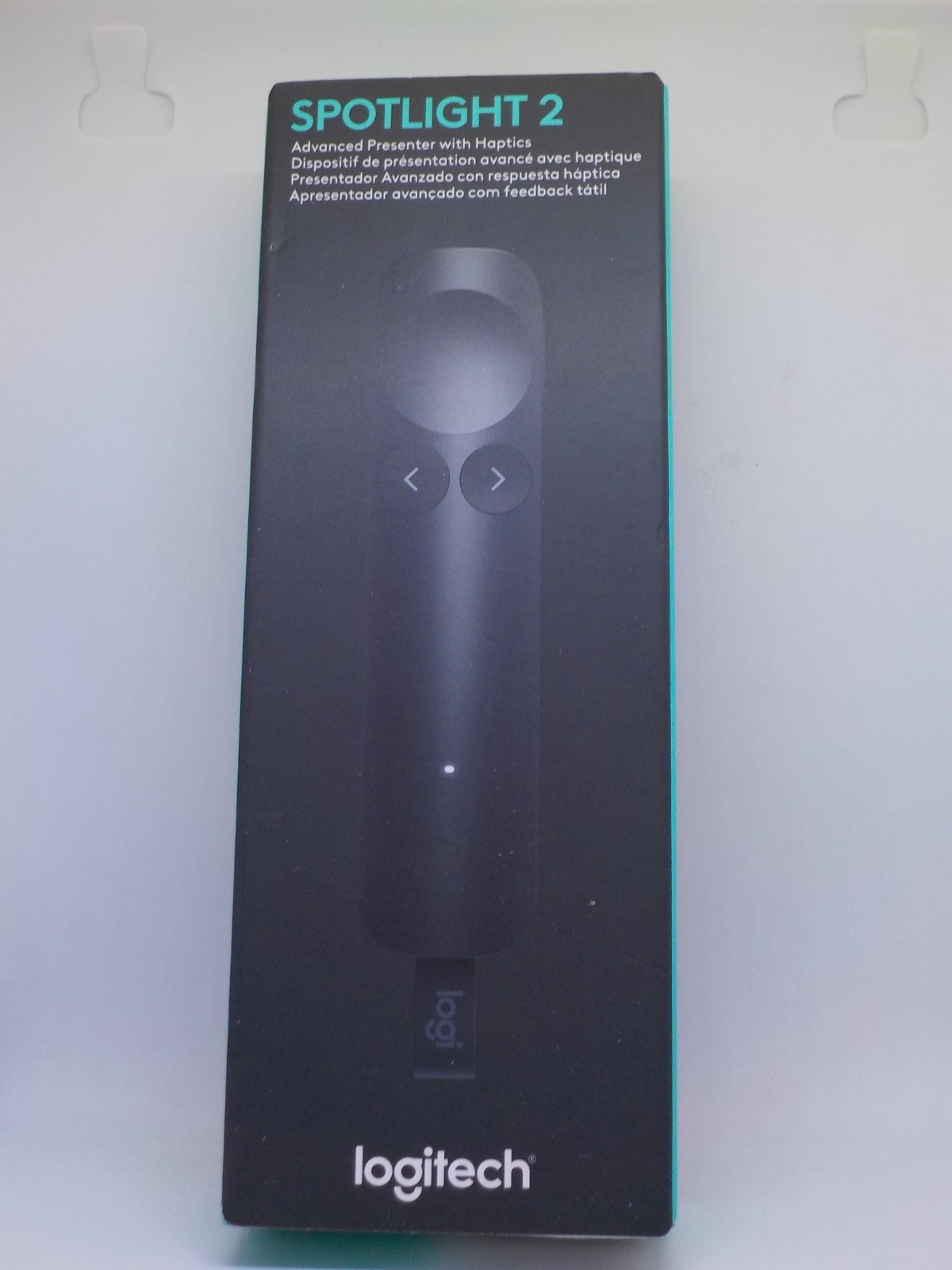 New Logitech Spotlight 2 Presentation Remote Wireless Clicker Haptics - Black