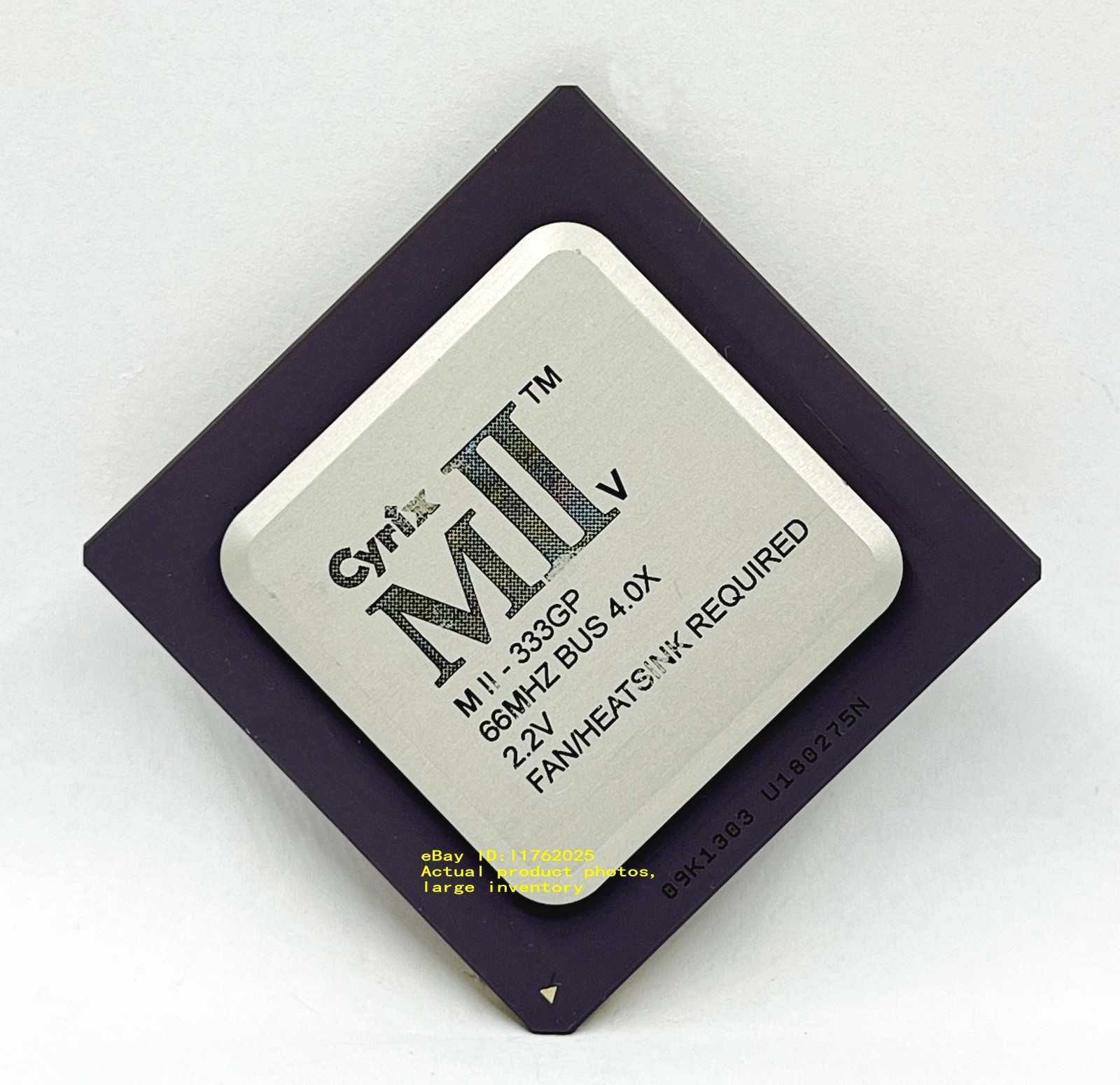cyrix MII-333GP 66MHZ 2.2V Gold-Plated Ceramic Cpu. High collector's value