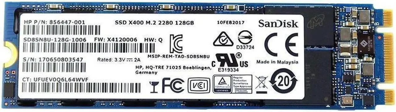 OEM 803127-001 / SD8SN8U-128G-1006 M.2 2280 SATA SSD 128GB X400 SanDisk hp