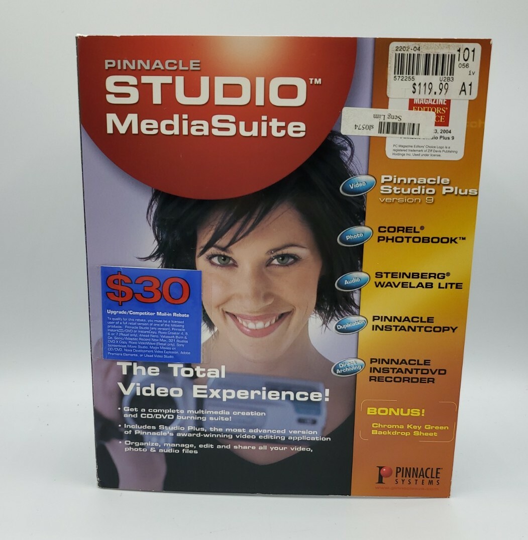 Pinnacle Studio Media Suite Plus Version 9 Video Digital Media Editing Open Box