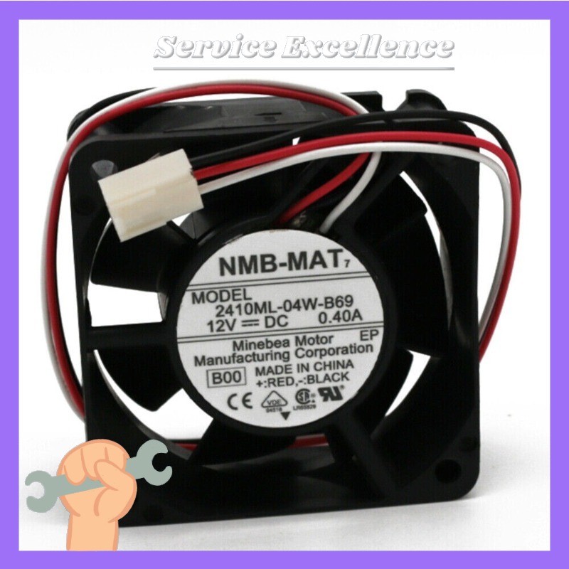 1PCS For NMB-MAT 2410ML-04W-B69 Server Cooling Fan Fast Delivery 12V 0.40A 6025#