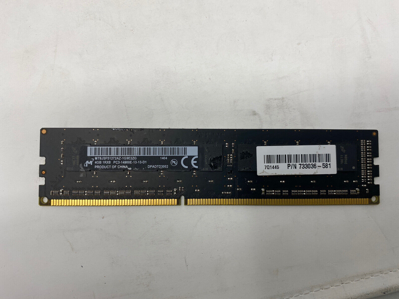 HP 4GB  DDR3 ECC (733036-581) 1866MHz (1x4GB) Workstation DIMM Memory RAM