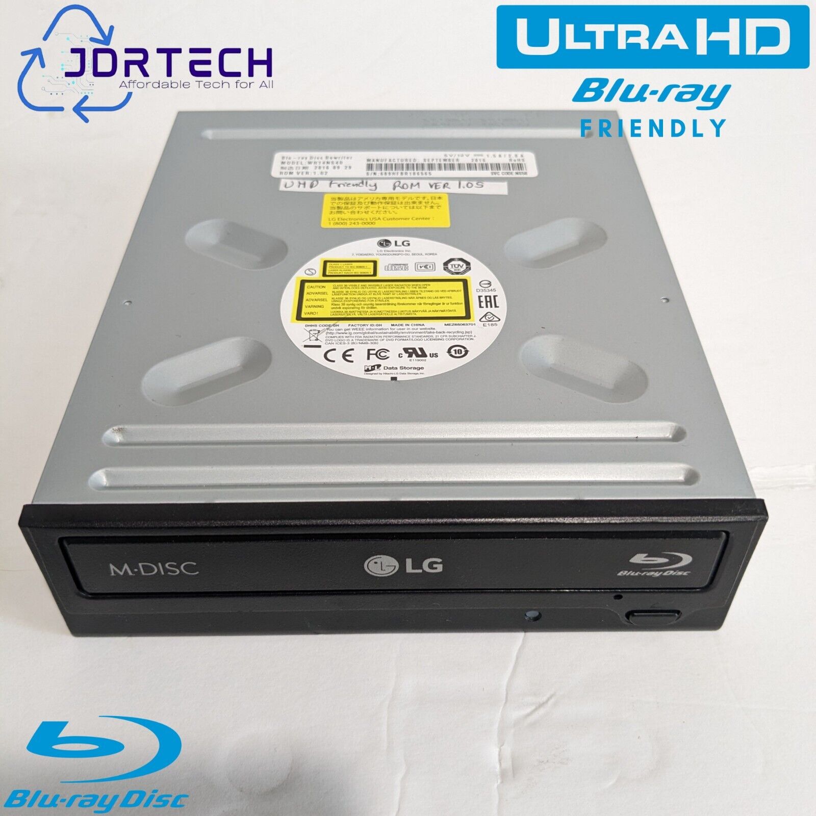 LG WH14NS40 4K ULTRA HD Blu-ray Drive, UHD Friendly FW v1.05MK [UNLOCKED]