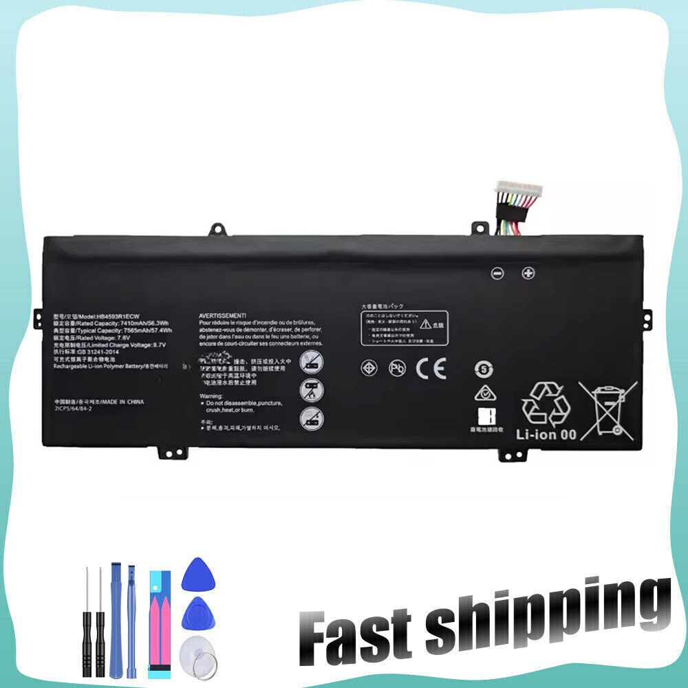 HB4593R1ECW 7.6V 57.4Wh Battery for Huawei Matebook 14" KPL-W00; X PRO MACH-W29C