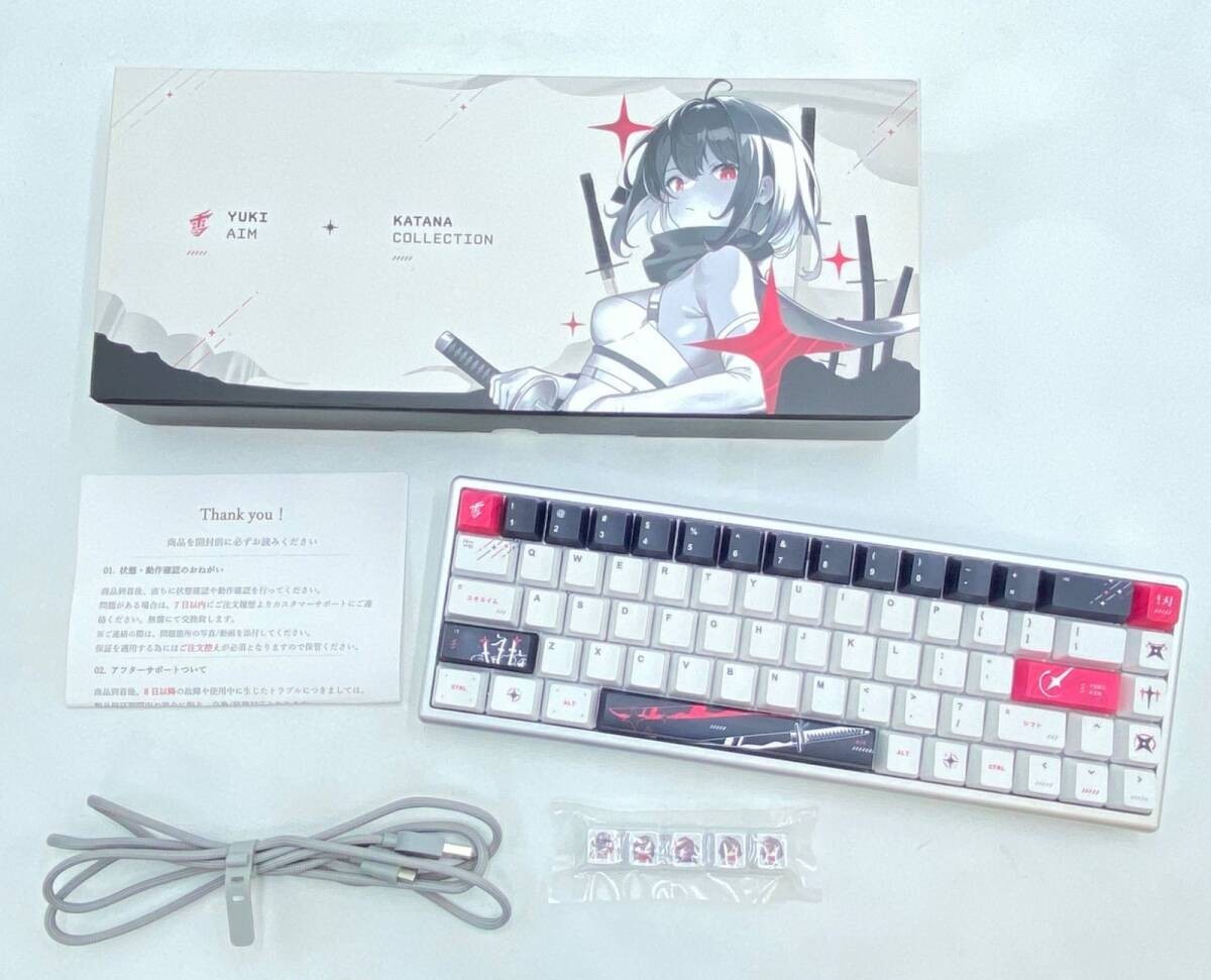 YUKI AIM Polar 65 KATANA Collection Keyboard AS-KB165WHUS-YUKI Tasted Japan Used