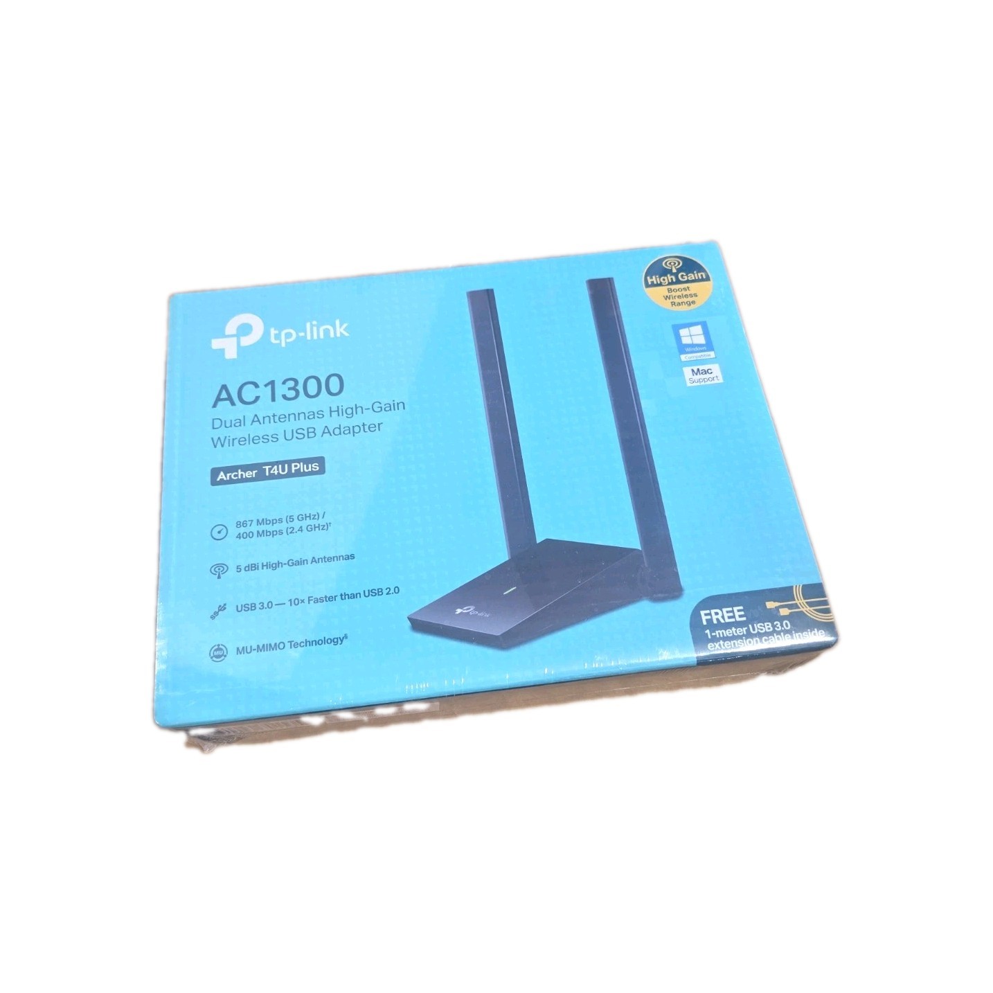 TP-Link Archer T4U Plus AC1300 USB WiFi Adapter Dual Antenna