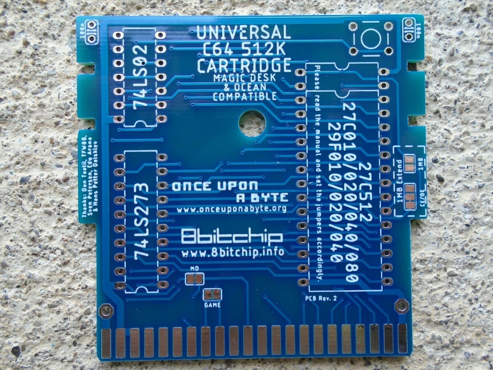 C64 Commodore 64 512KB Magic Desk & Ocean Compatible Cartridge PCB