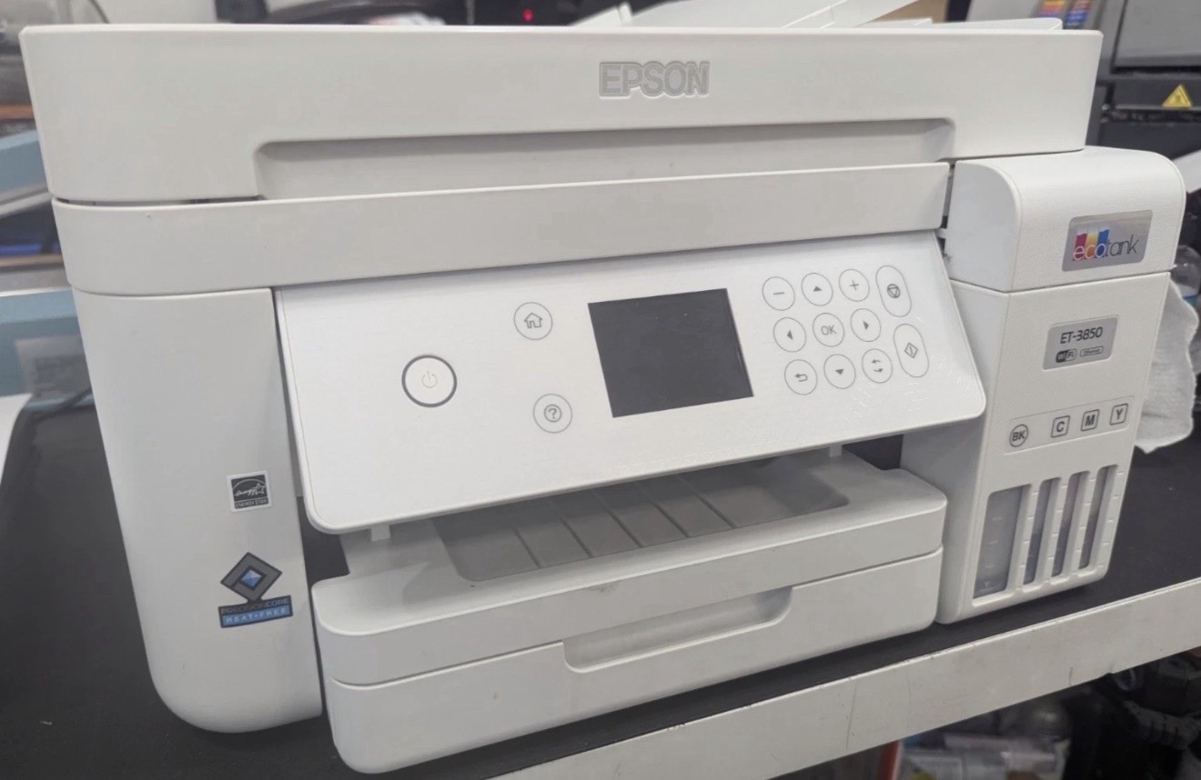 Epson EcoTank ET-3850 Wireless All-In-One Printer - White