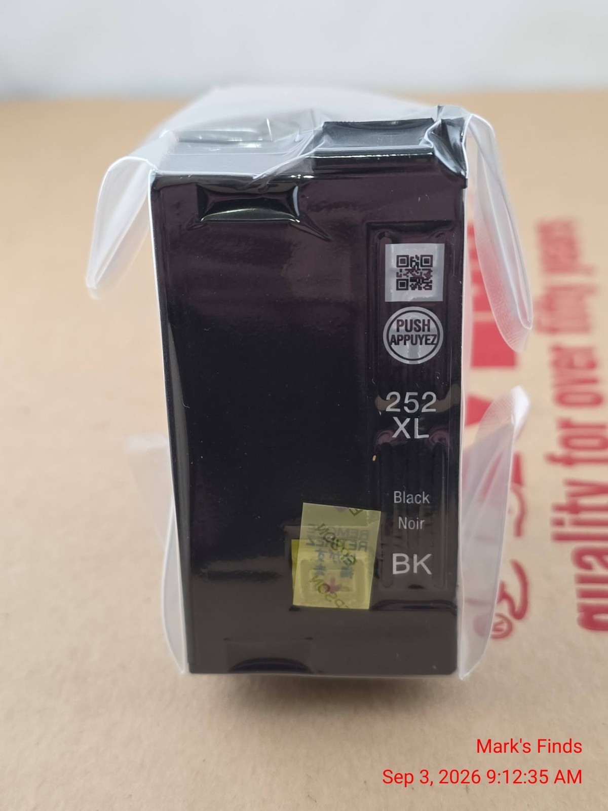 EPSON 252XL Genuine Black High Capacity Ink Cartridge Sealed