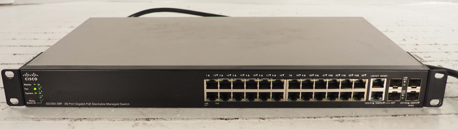CISCO SG-500-28p SG500-28P-K9 24 RJ45 Port 4 SFP Port Managed Networking Switch