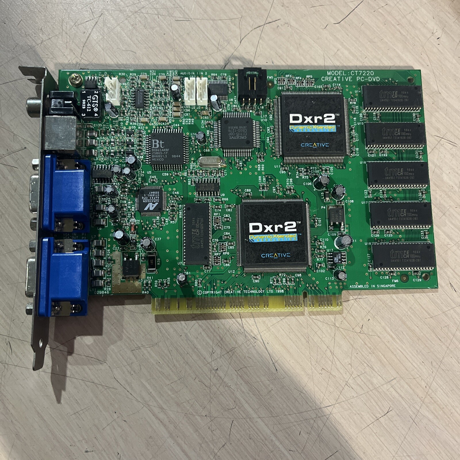 CREATIVE LABS PCI VIDEO CARD DXR2 DVD DECODER DUAL CT7220