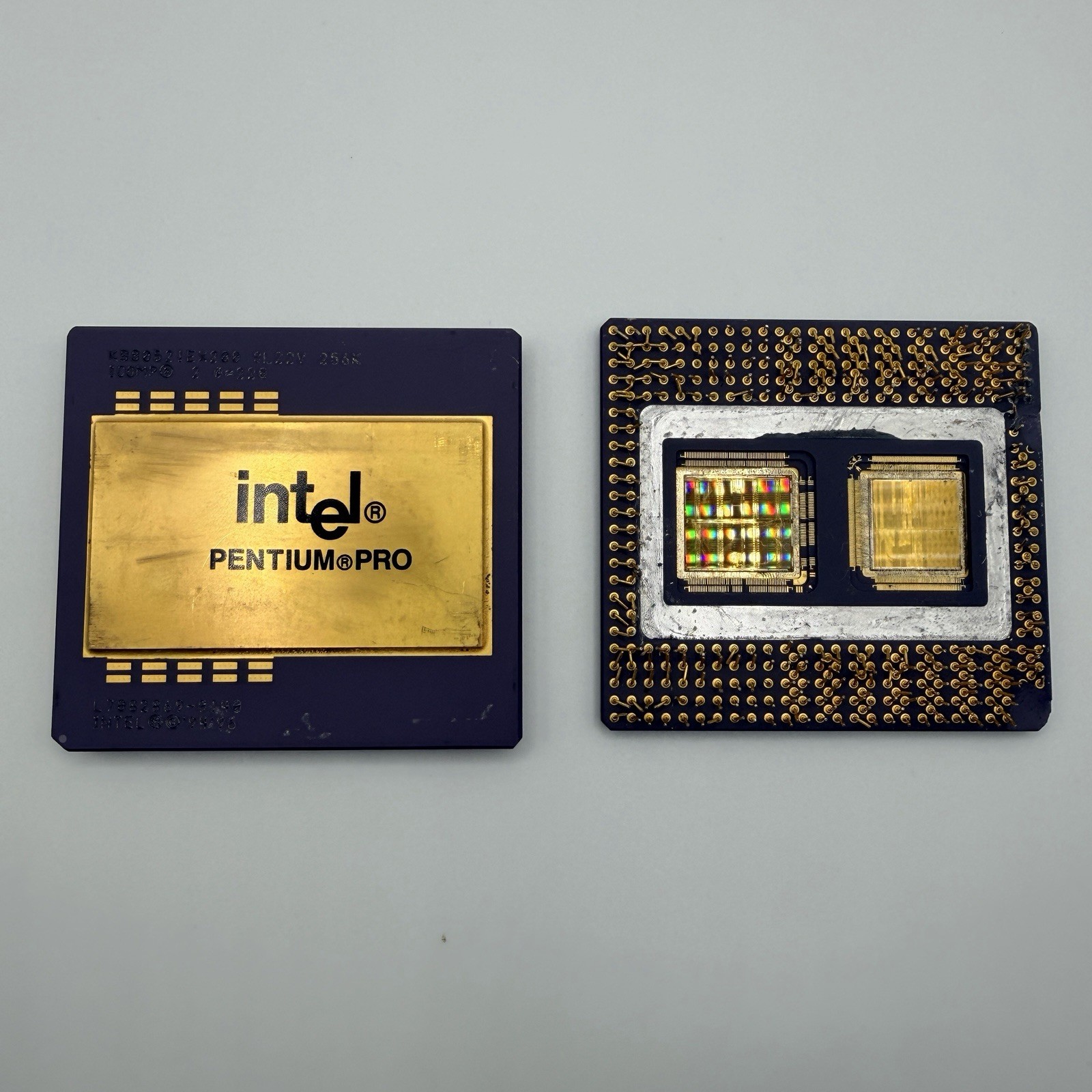 Set of 2 Intel Pentium Pro CPU Ceramic Processor Vintage Computer Collectible