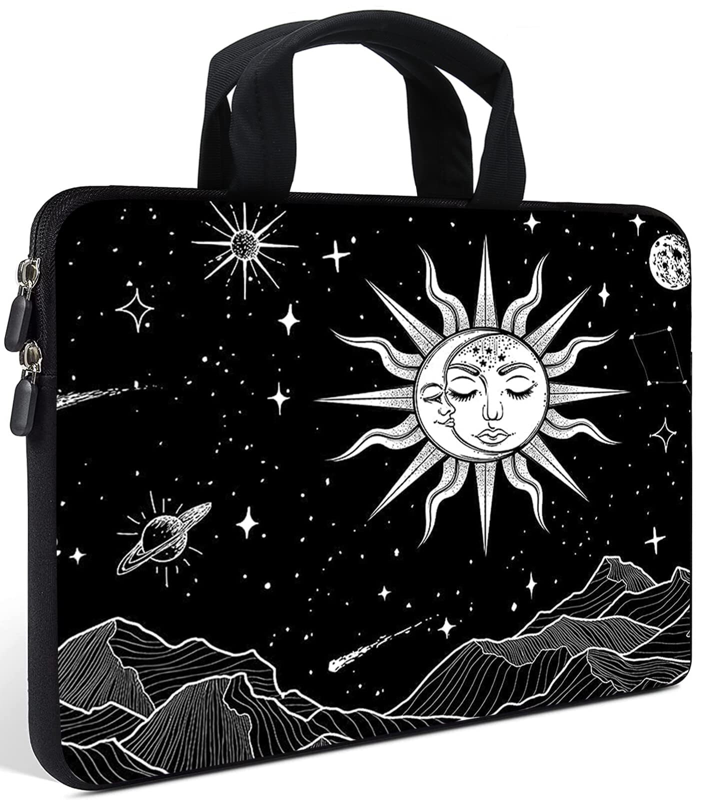 15-inch Laptop Computer Case Sleeve Holder Neoprene Cover (SUN MOON)