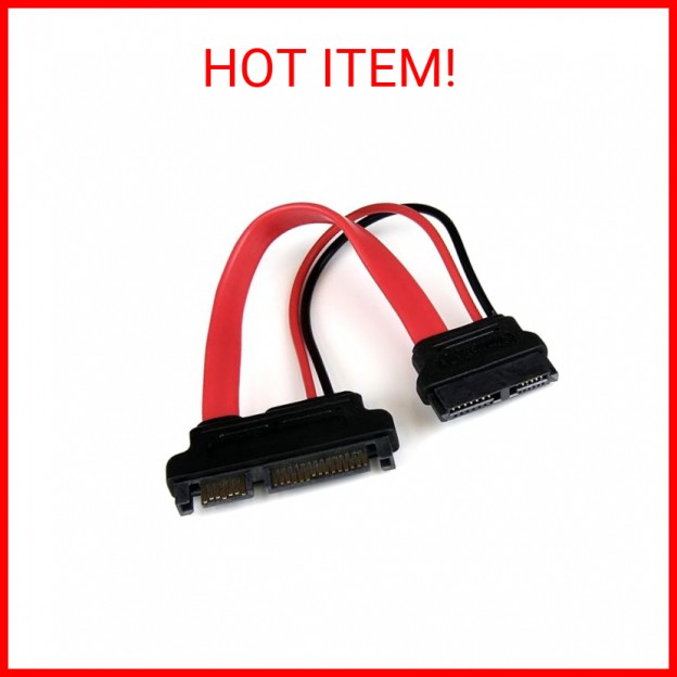 StarTech.com 6in Slimline SATA to SATA Adapter with Power - Slim SATA (F) to SAT