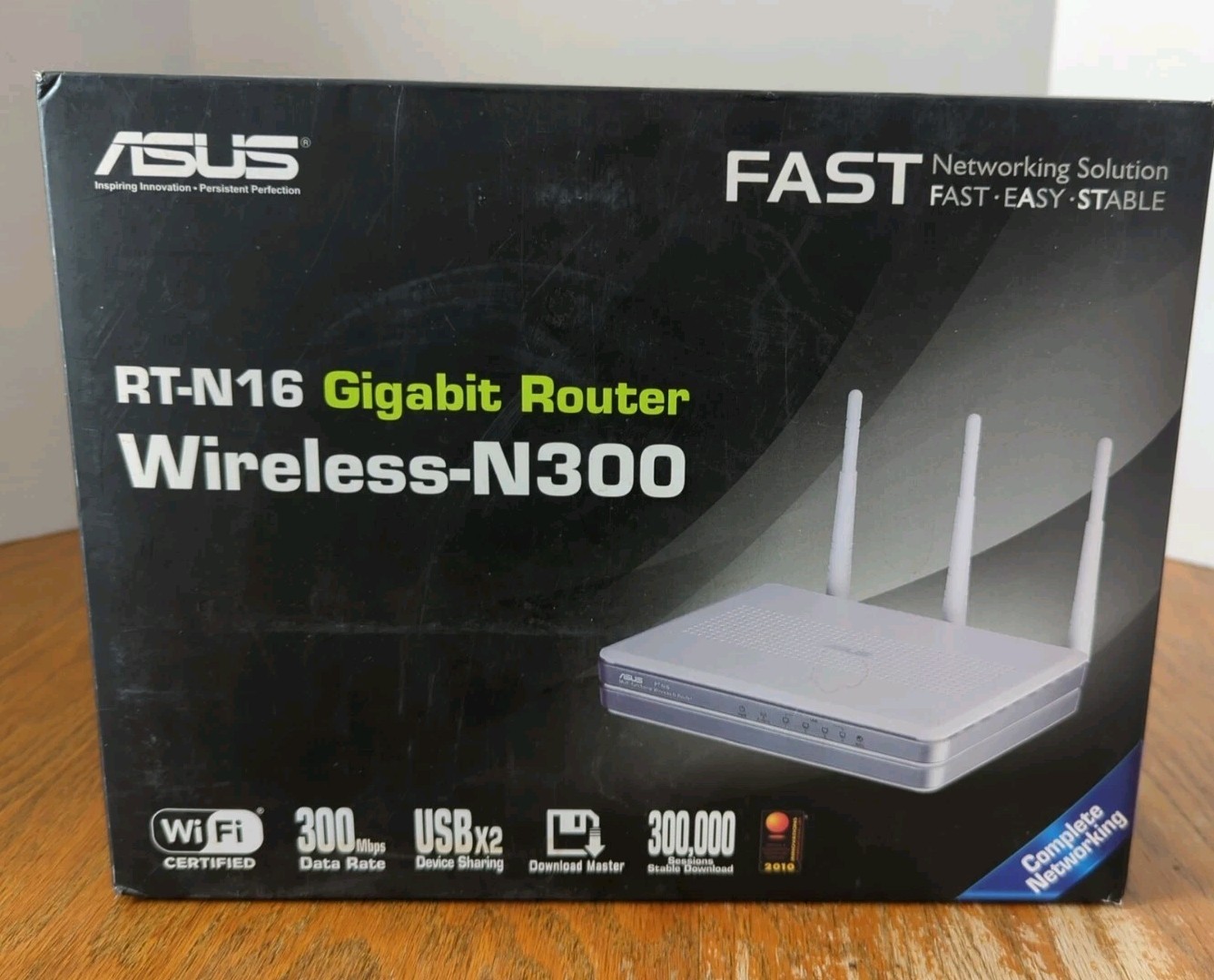 Asus RT-N16 Multi-Functional Gigabit Wireless Router N300 WiFi Hi Speed USB 