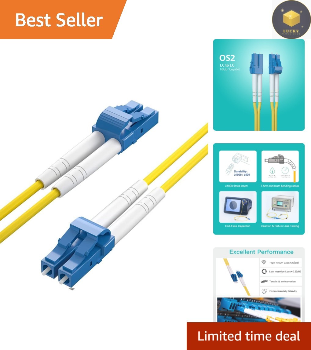 3.3ft Duplex LC-LC Fiber Cable - High Performance for Indoor/Outdoor Use
