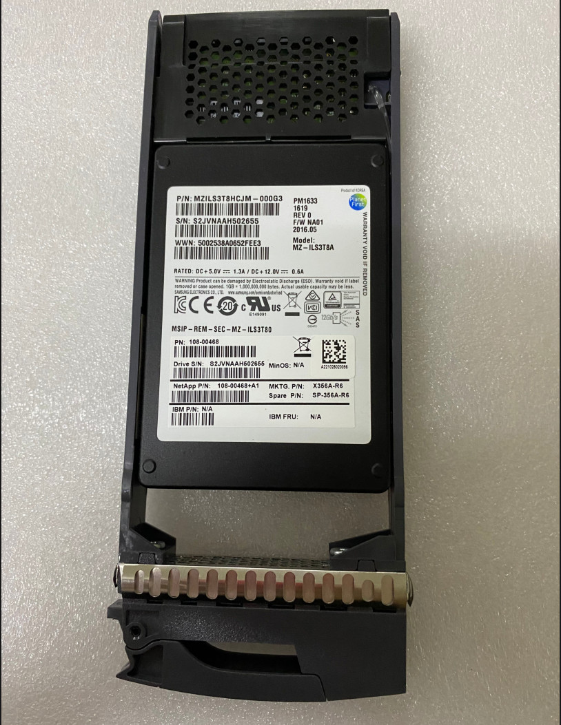 X356A-R6 NetApp 3.8TB SAS 12Gbps 2.5 inch MZILS3T8HCJM-000G3 Solid State Drive