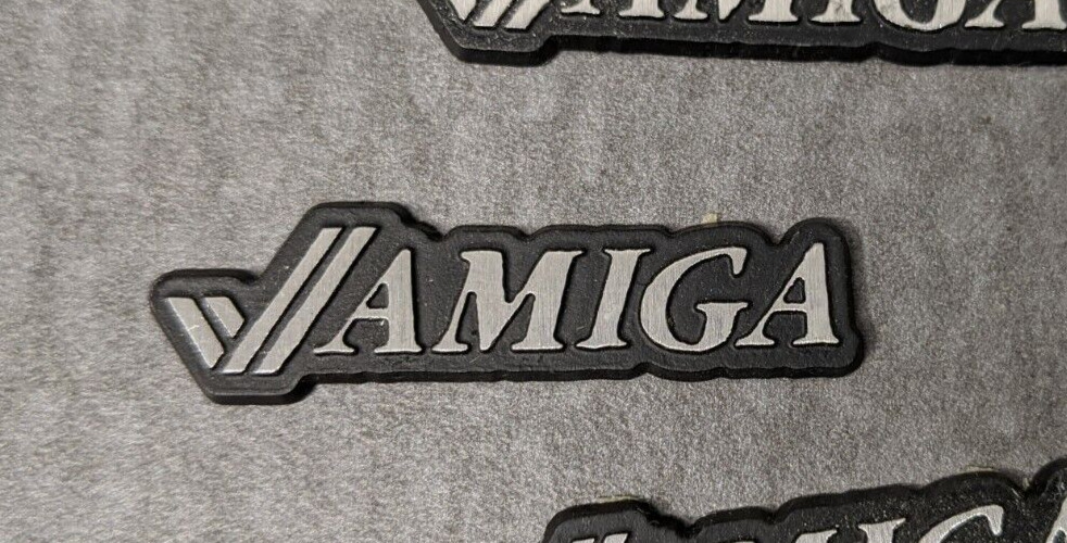 ** Commodore Amiga Case Badge Metal Logo Sticker