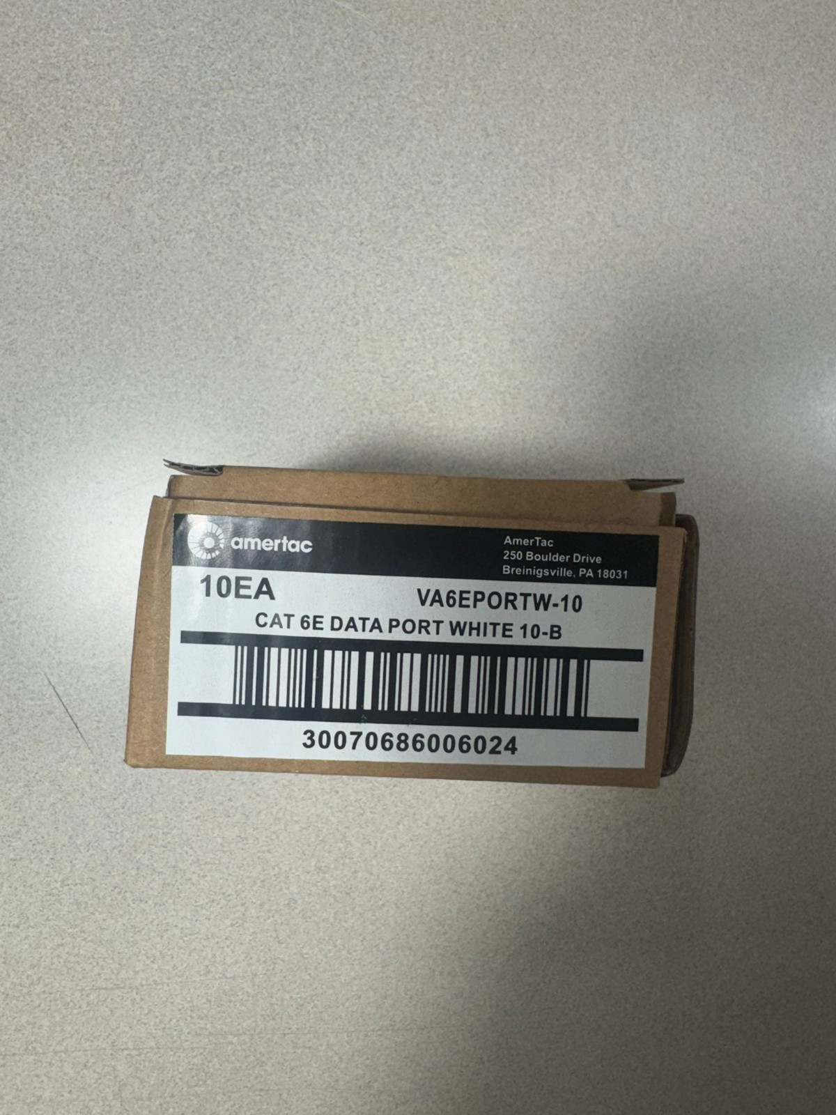 Box of Ten Amertac CAT 6E Data Port White - VA6EPORTW - CAT6 connection