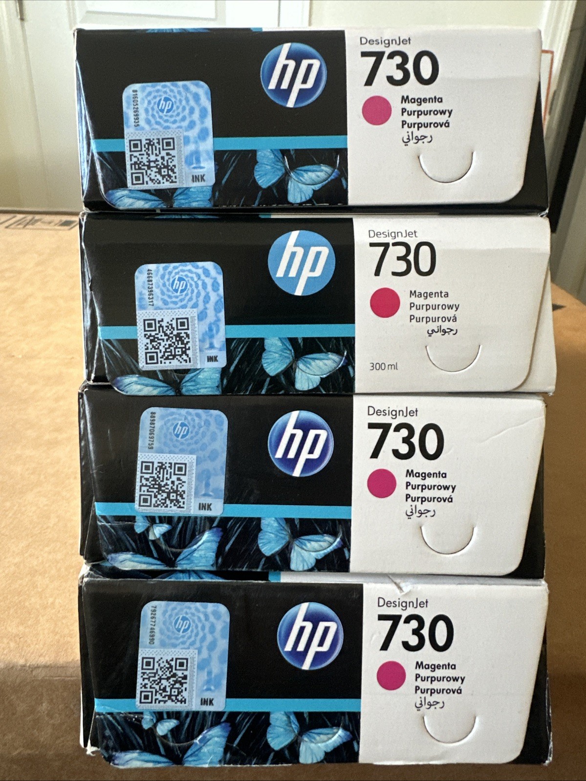 Genuine New HP730 Magenta DesignJet Expired 2025/2024 Look At Pictures (4pcs)