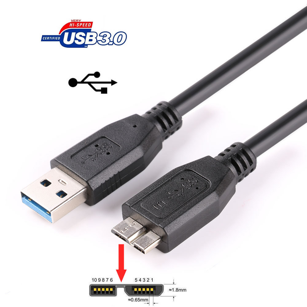 USB 3.0 Data Cable for Transcend StoreJet 25M3 Portable Hard Drive 1TB 2TB 4TB