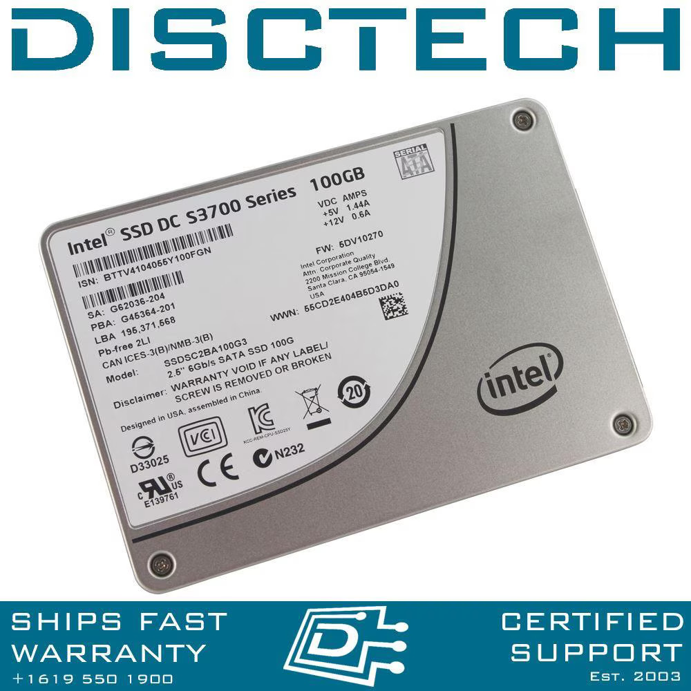 100GB SATA SSD Intel SSDSC2BA100G301 2.5" 6Gbps MLC