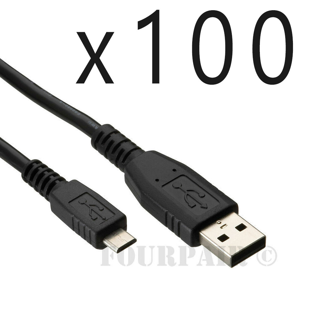 100 Pack - 6ft Micro USB Sync Charger Cable Cord LG HTC PS4 Xbox One Controller