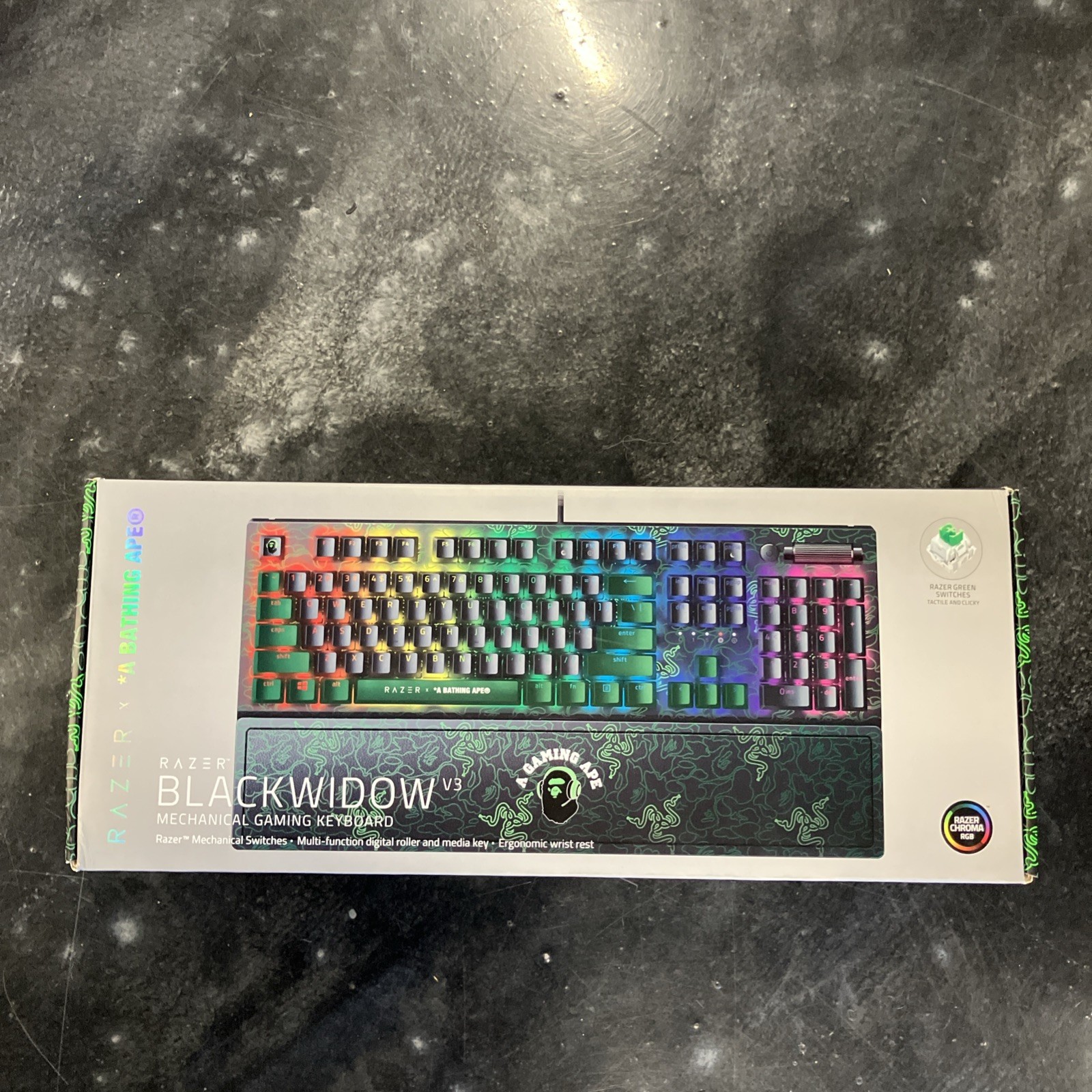 A Bathing Ape x Razer Black Widow V3 Keyboard