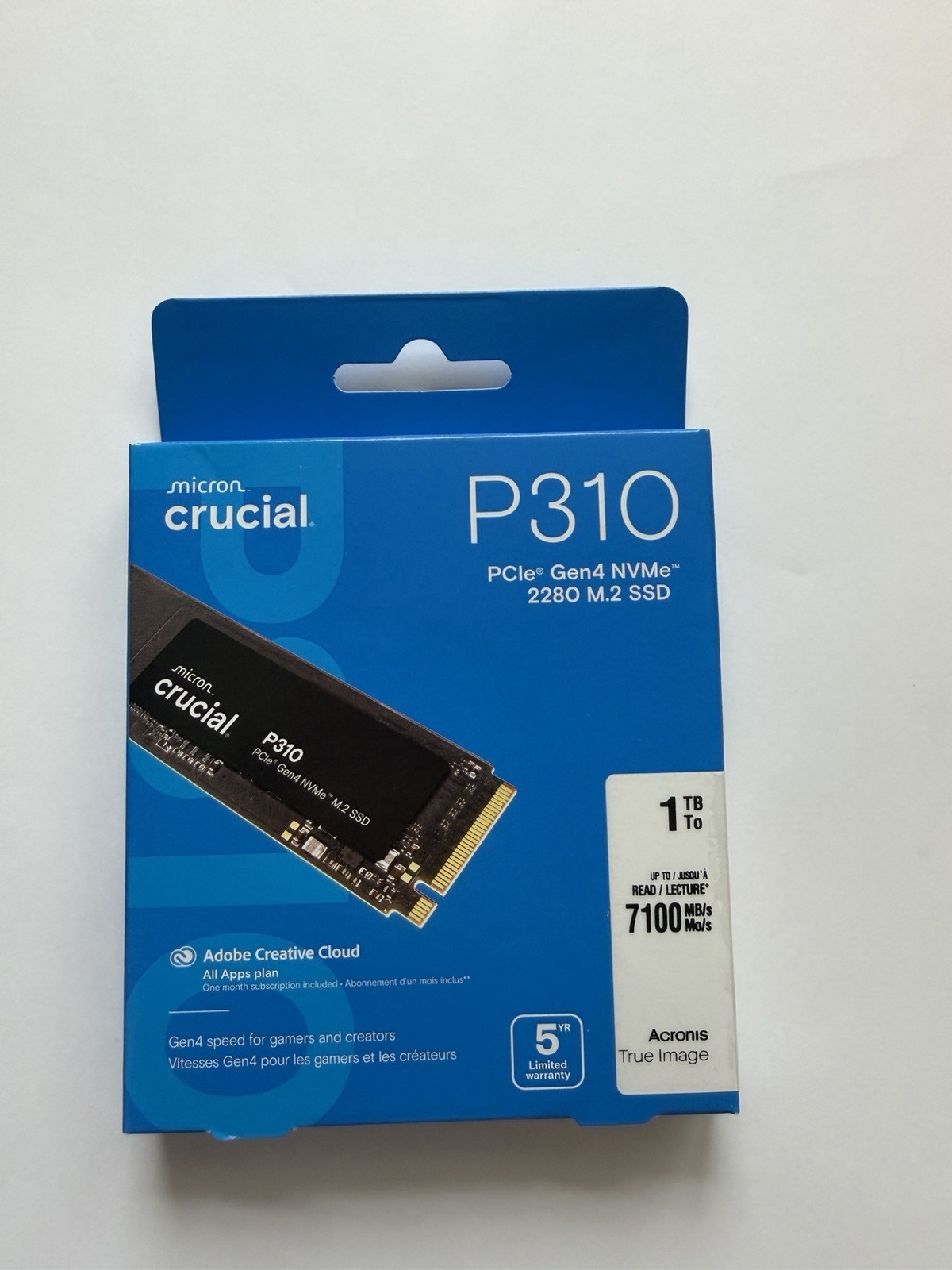 Crucial P310 1TB PCIe 4.0 NVMe M.2 2280 Internal SSD - CT1000P310SSD801