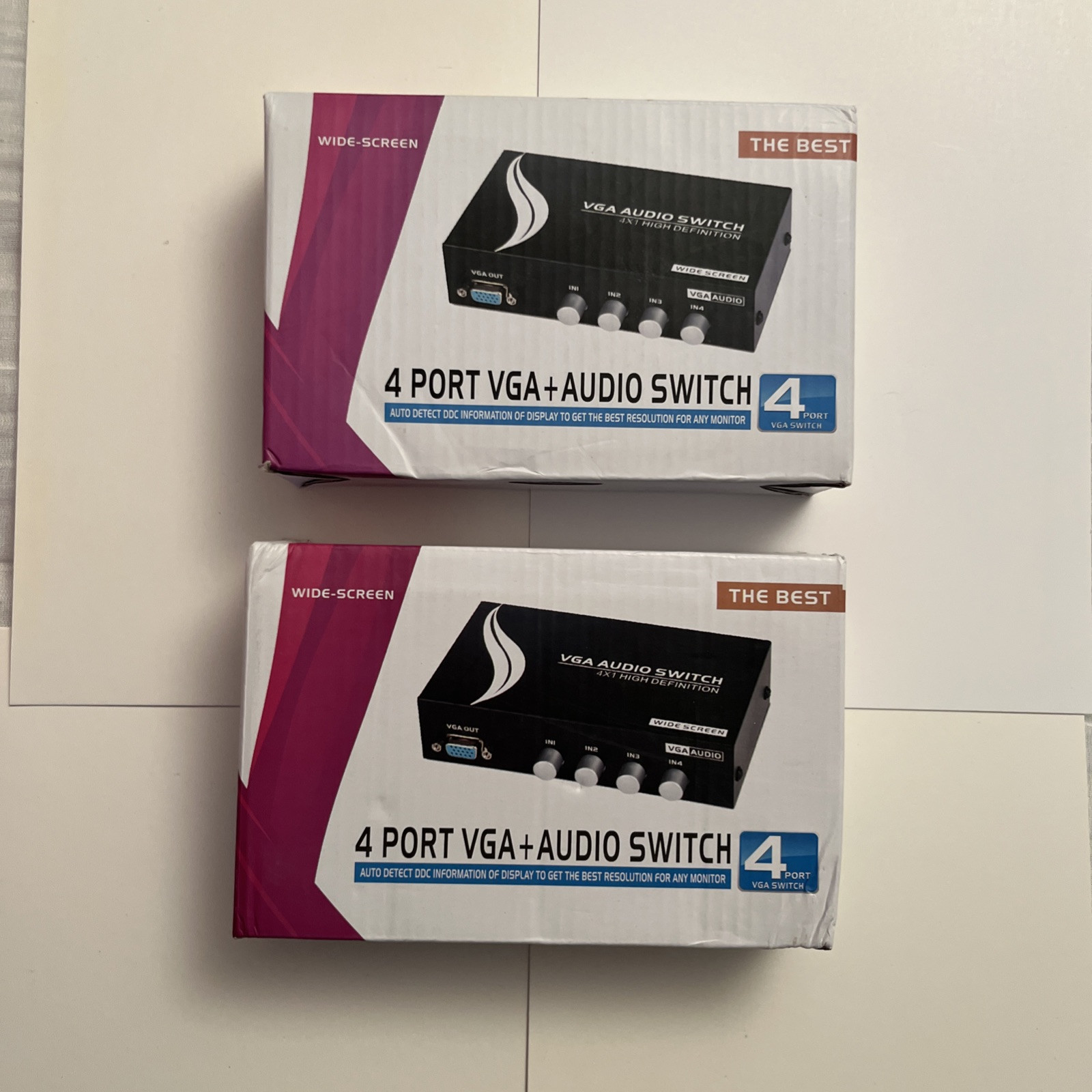 4 Port VGA+Audio Switch