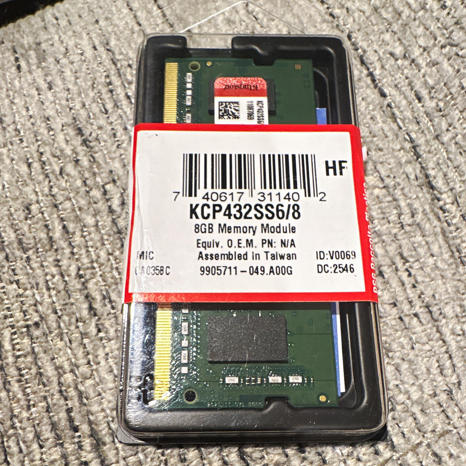 Kingston 8GB DDR4-3200 PC4-25600 260-Pin SO-DIMM RAM KCP432SS6/8
