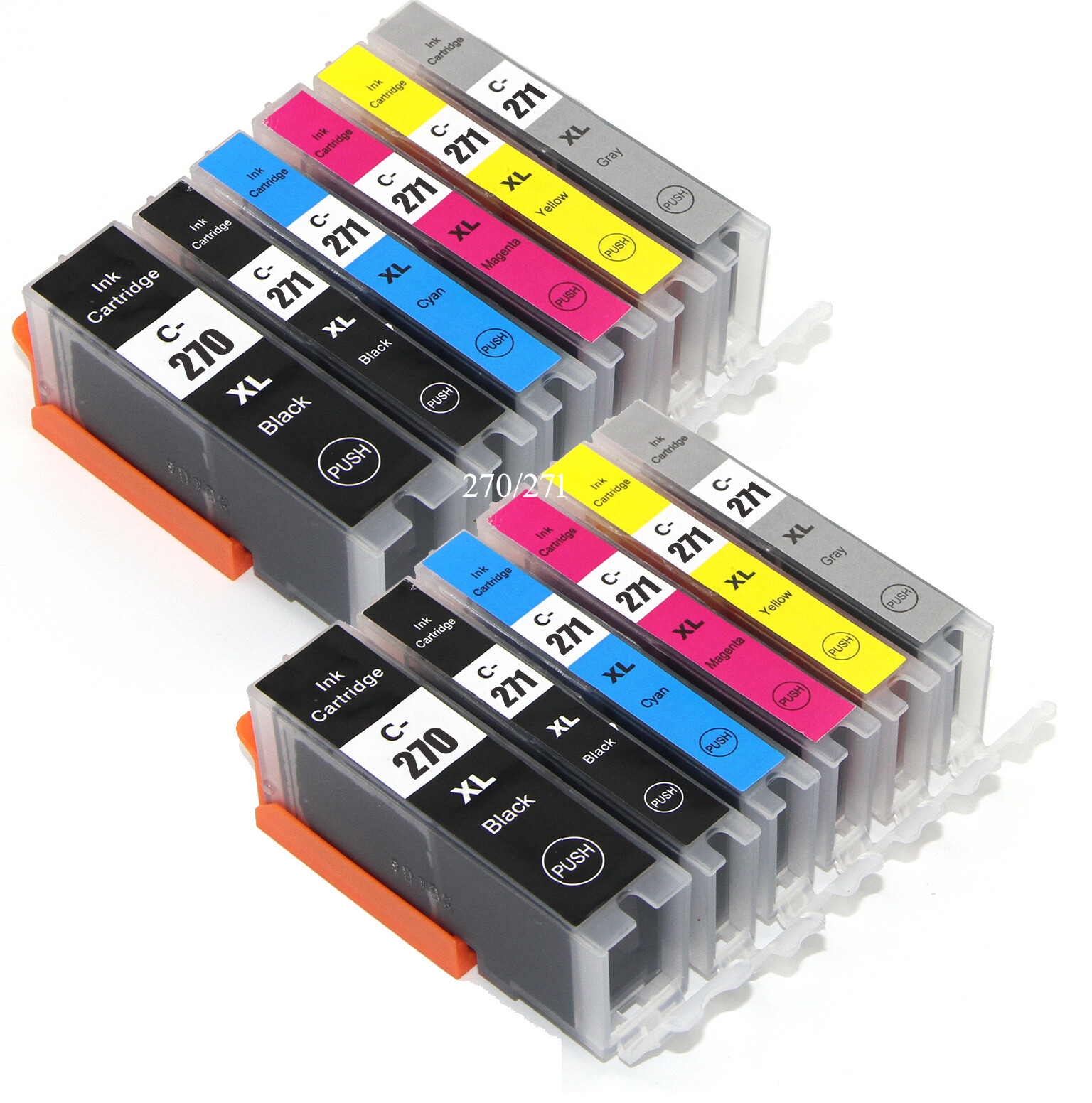 12PK PGI270XL CLI271XL Ink Set Compatible for Canon Pixma MG7720 TS8020 TS9020