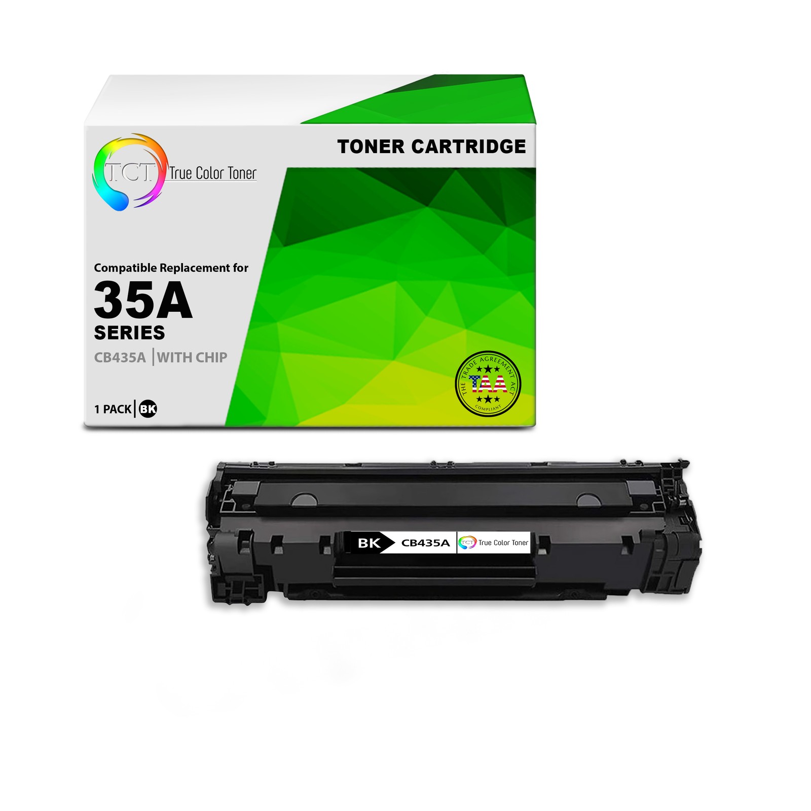 TCT CB435A TAA Compliant Toner Cartridge Replacement for HP CB435A - 35A