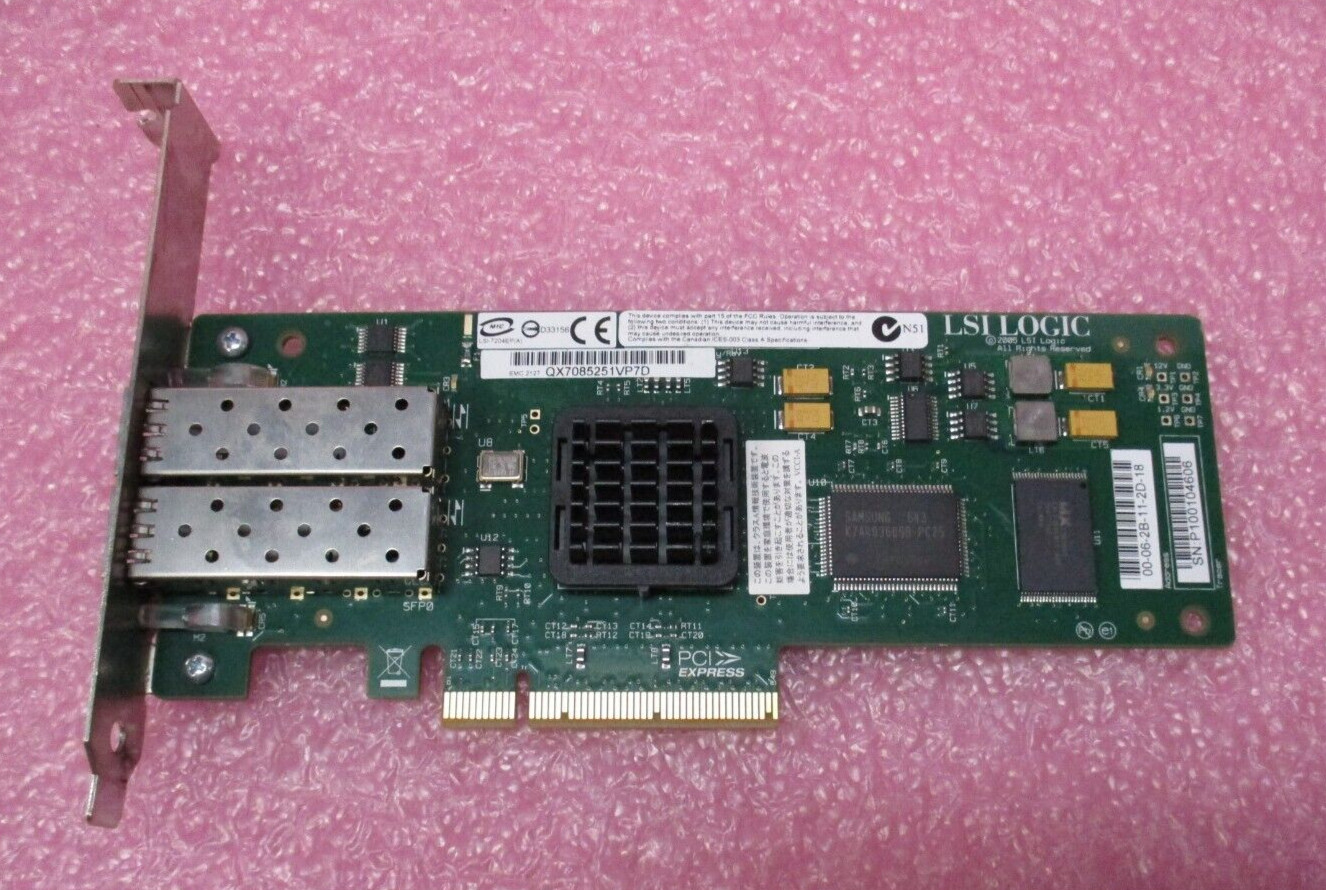 LSI LOGIC LSI7204EP Dual-Port 4GB Fibre Channel PCI Controller Mac Pro Xserve