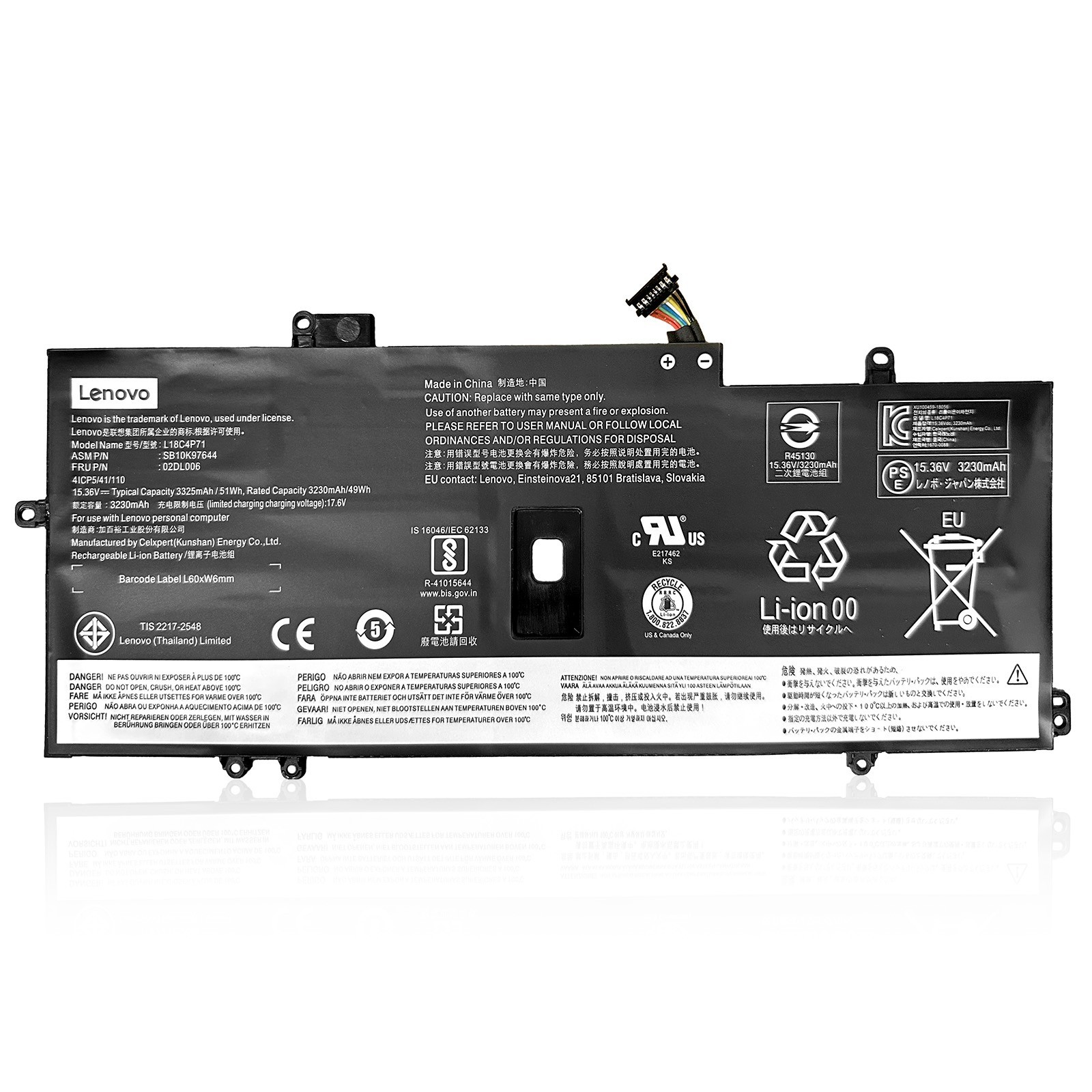lot Genuine L18C4P71 L18M4P72 Battery For Lenovo ThinkPad X1 Carbon 7th/8th Gen