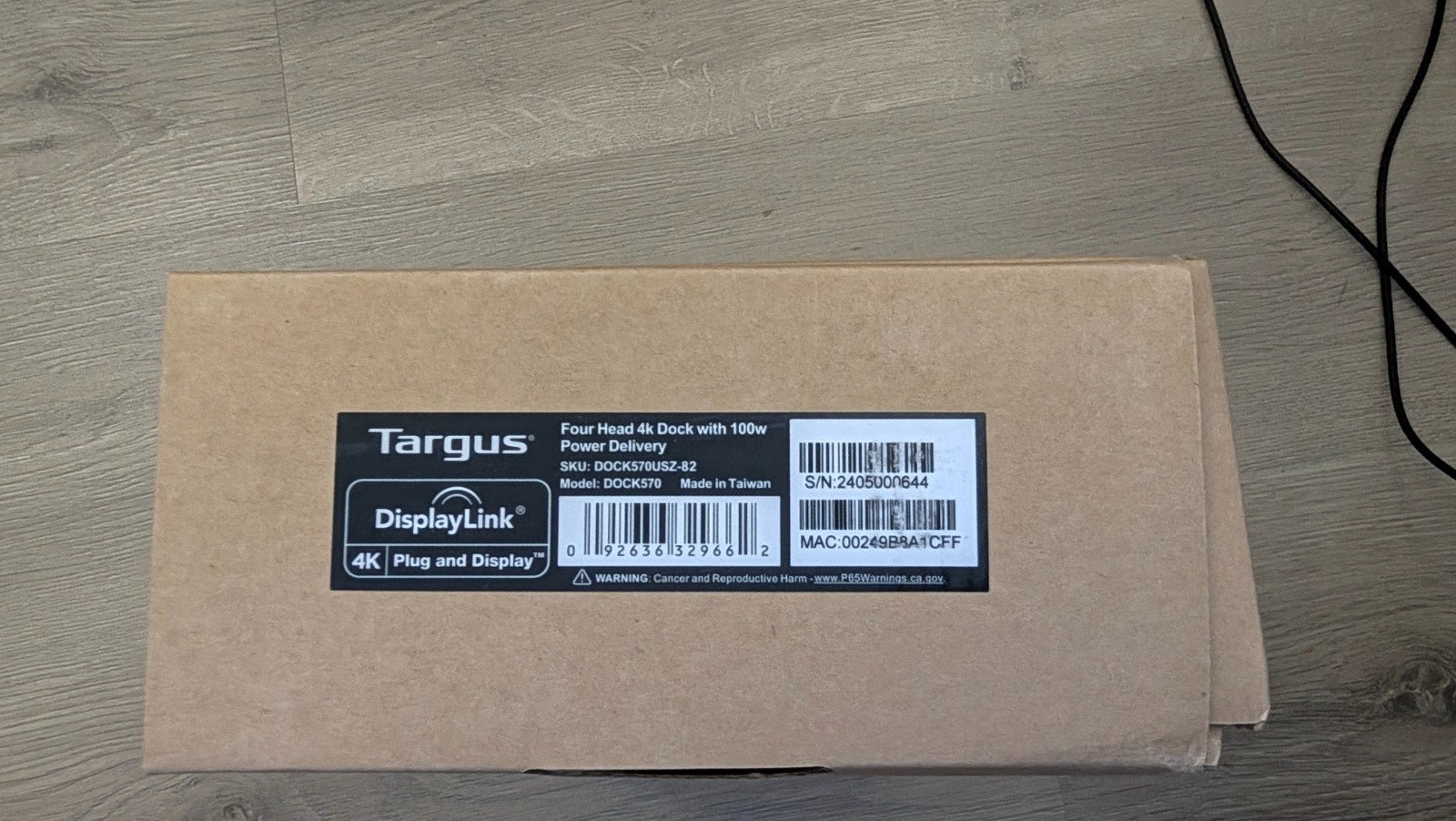 Targus Four Head 4k Dock 100w Power Delivery DOCK570USZ-82 - Used