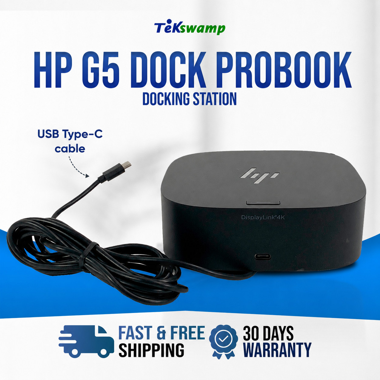 Genuine HP G5 USB-C 120W 4k Dock Station for ProBook 640 G4 G5 G7 G8 NO Adapter