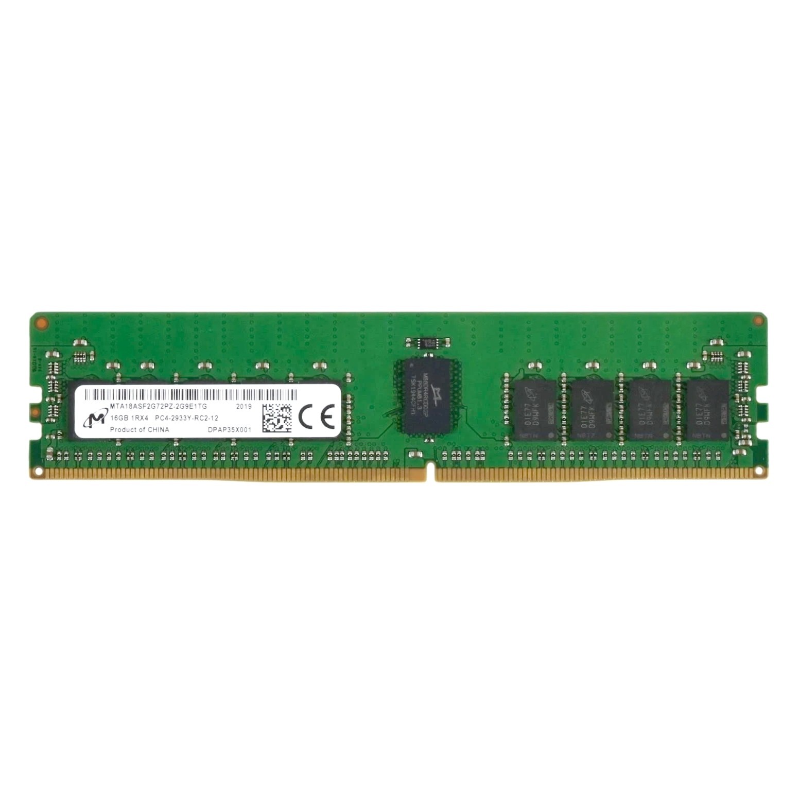 Micron 16GB 1Rx4 DDR4 PC4-2933Y PC4-23500 RDIMM MTA18ASF2G72PZ-2G9E
