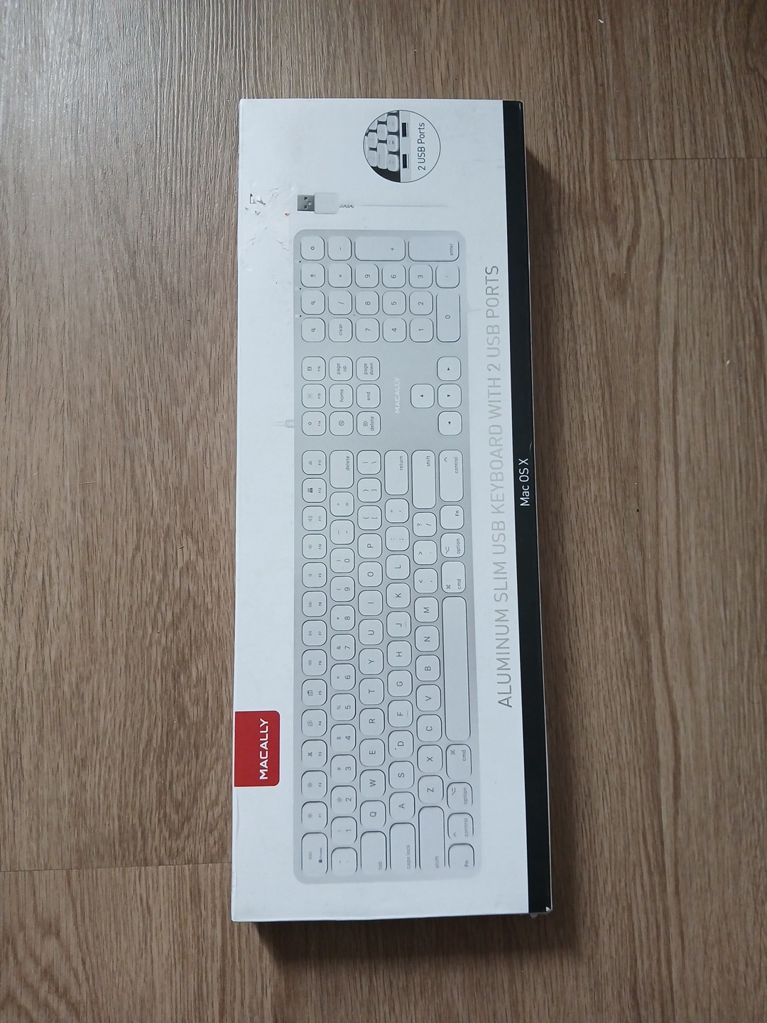 Wired Mac Keyboard with Number Keypad and 2 Port Hub - Premium Compatible App...