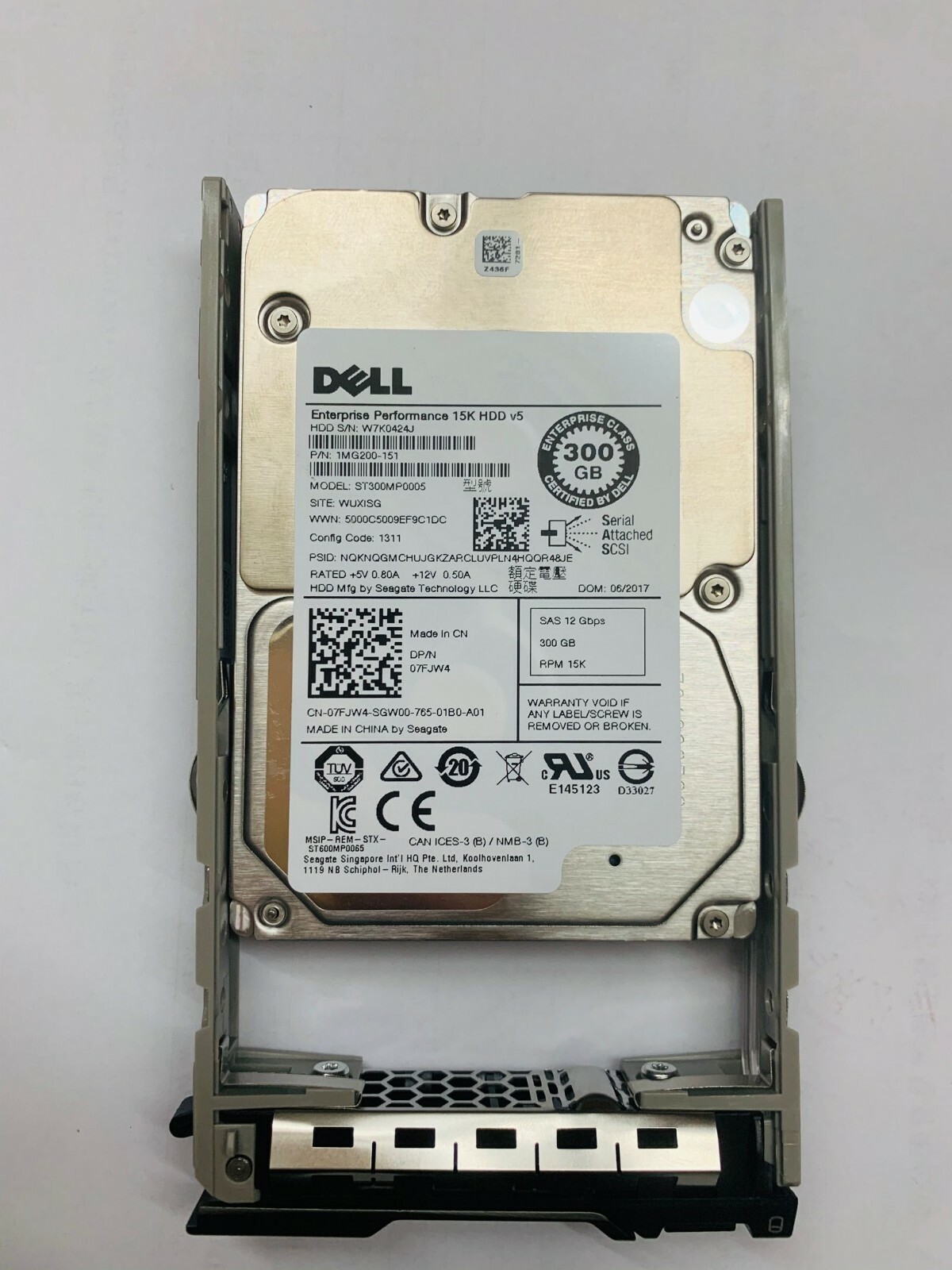 FIT FOR Dell 7FJW4 ST300MP0005 300GB SAS 2.5'' 15K 12Gbps 128MB Cache HardDrive