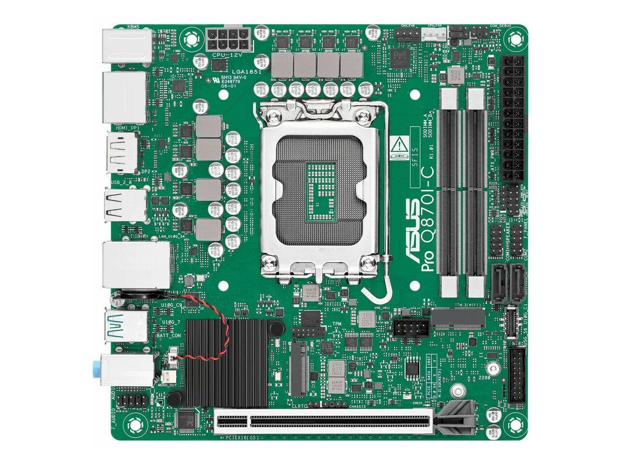 Asus Pro Q870I-C-CSM Desktop Motherboard - Intel Q870 Chipset - Socket LGA-1851