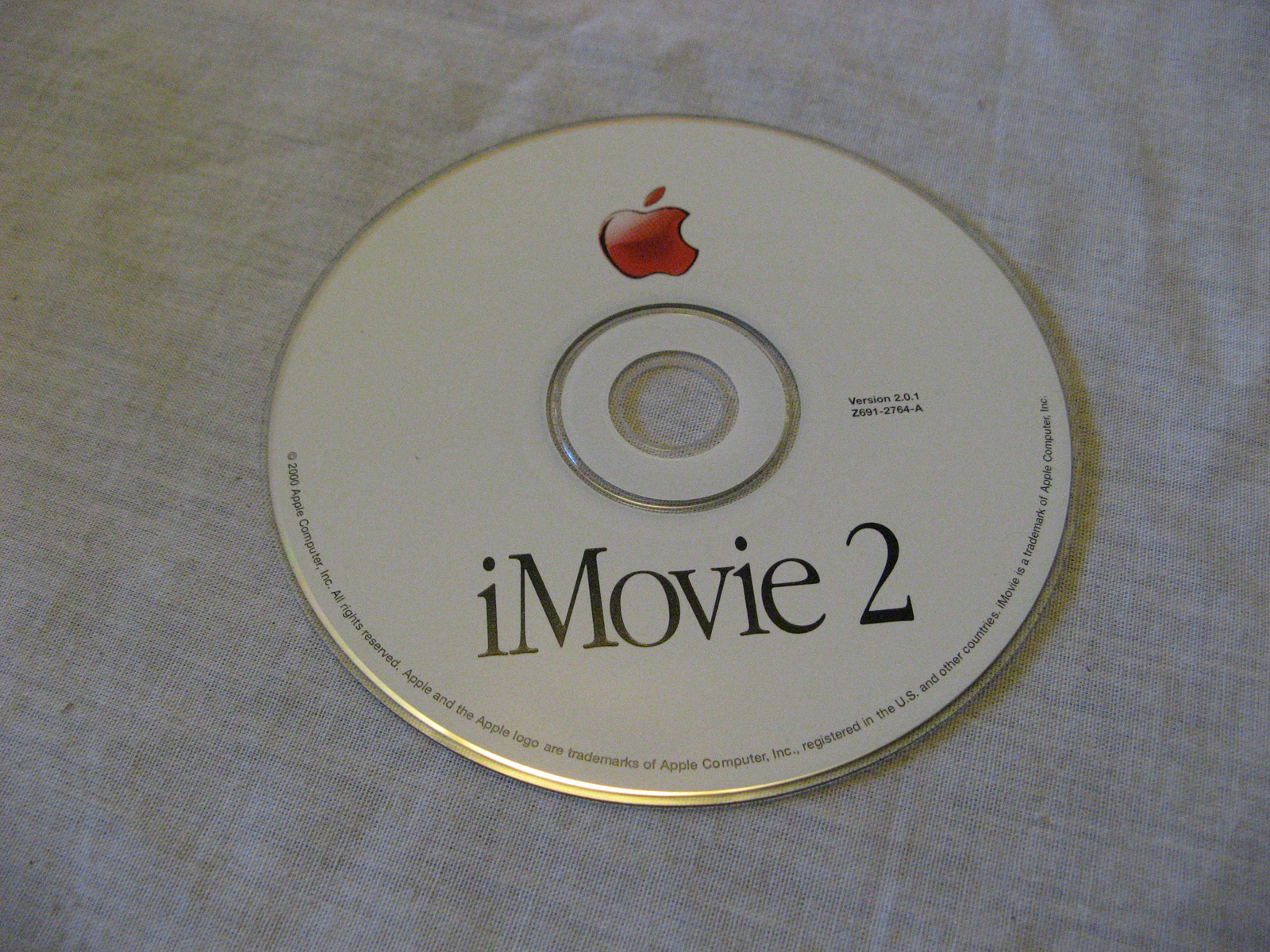 Vintage 2000 Apple iMovie 2 CD-ROM Macintosh Mac DISC ONLY Version 2.0.1