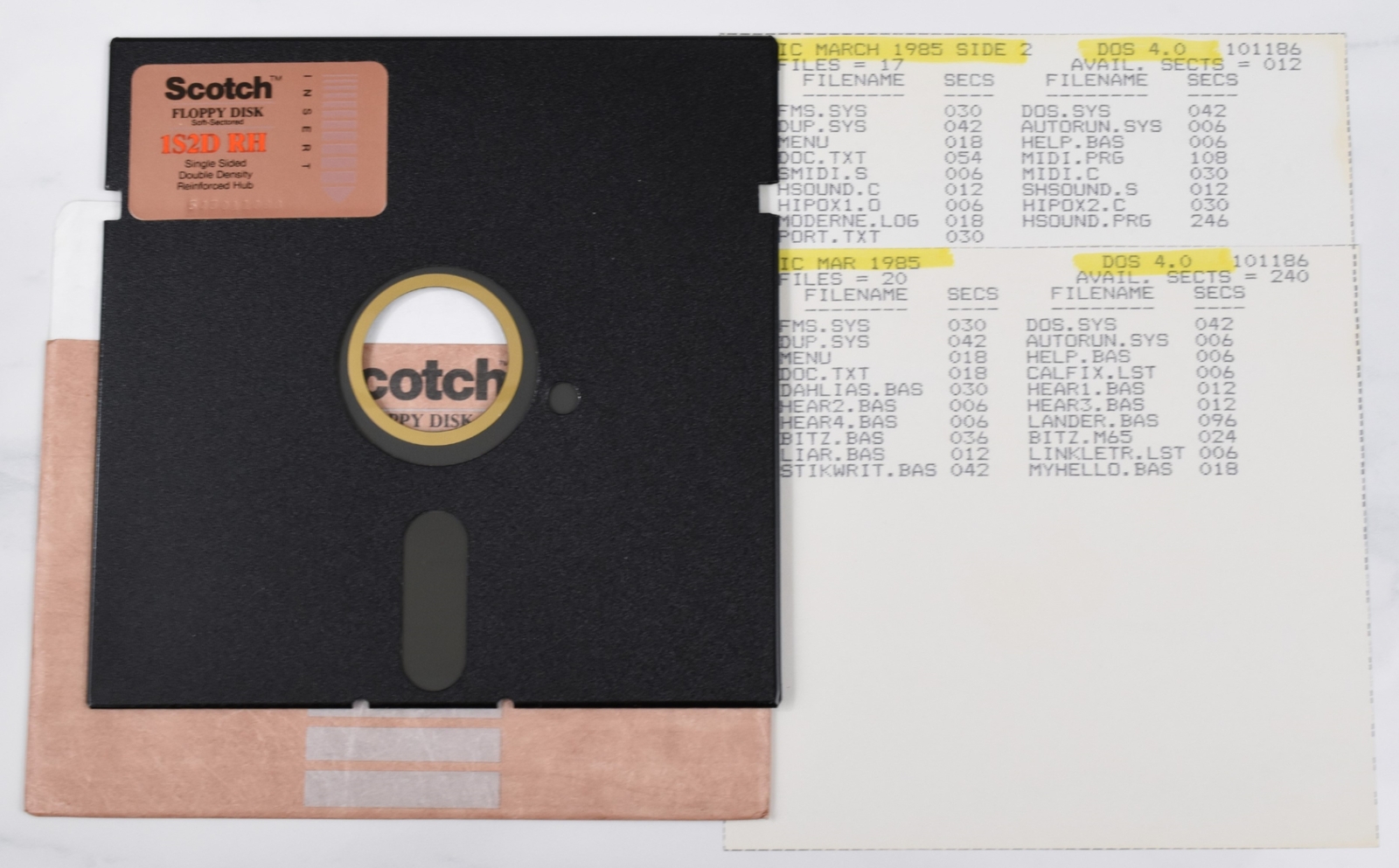 Vtg Scotch Computer Floppy Disk-Collectible, Untested, As-Is Atari Antic Mar 85