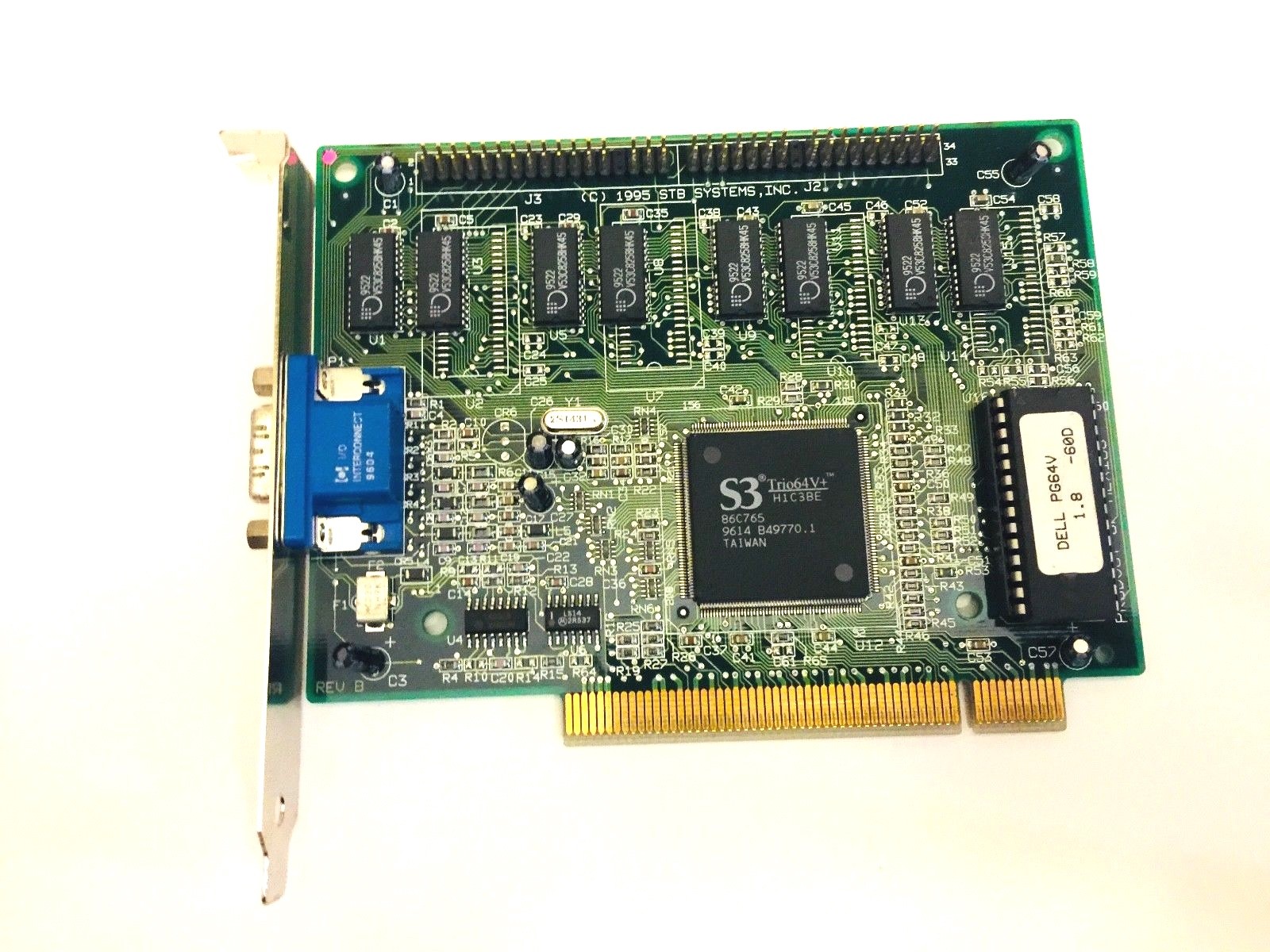 Dell  PG64V Video Adapter Board STB System S3Trio64V H1CBE 86C765